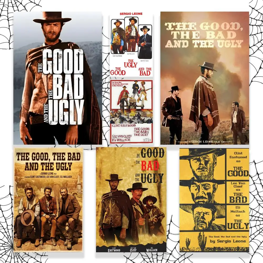 Western Movie G-Good Bad Ugly Graphic Wall Art Poster HD Waterproof PP Paper Print for Bedroom Living Room Office Decor Gift
