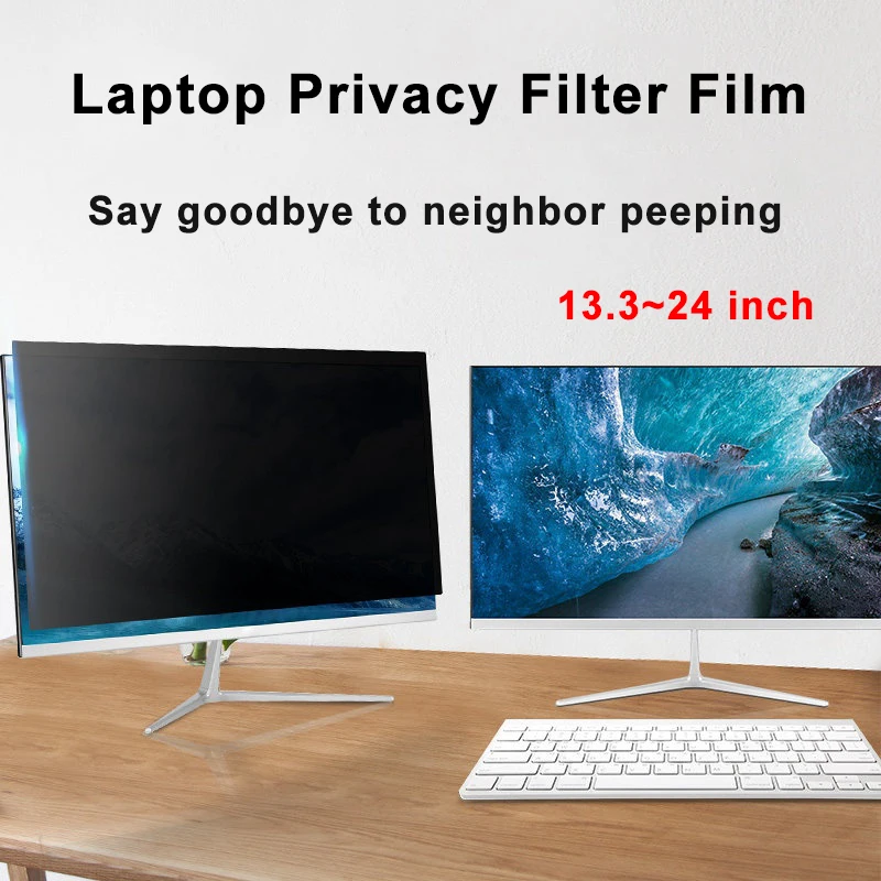Película Protetora de Privacidade para Laptop 13.3 14 15.6 18.5 20 21.5 22 23 23.8 24 polegadas 16:9 para Computador, Notebook e Monitor