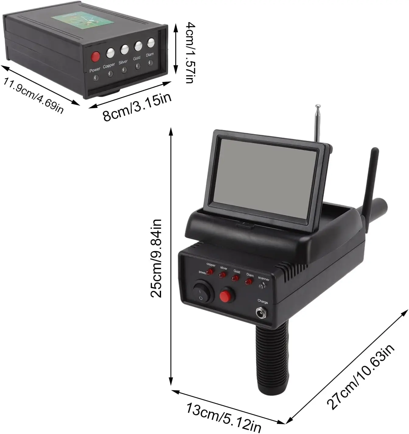 Metal Detector for Adults, 1200M Range 25M Depth Professional Underground Metal Detector