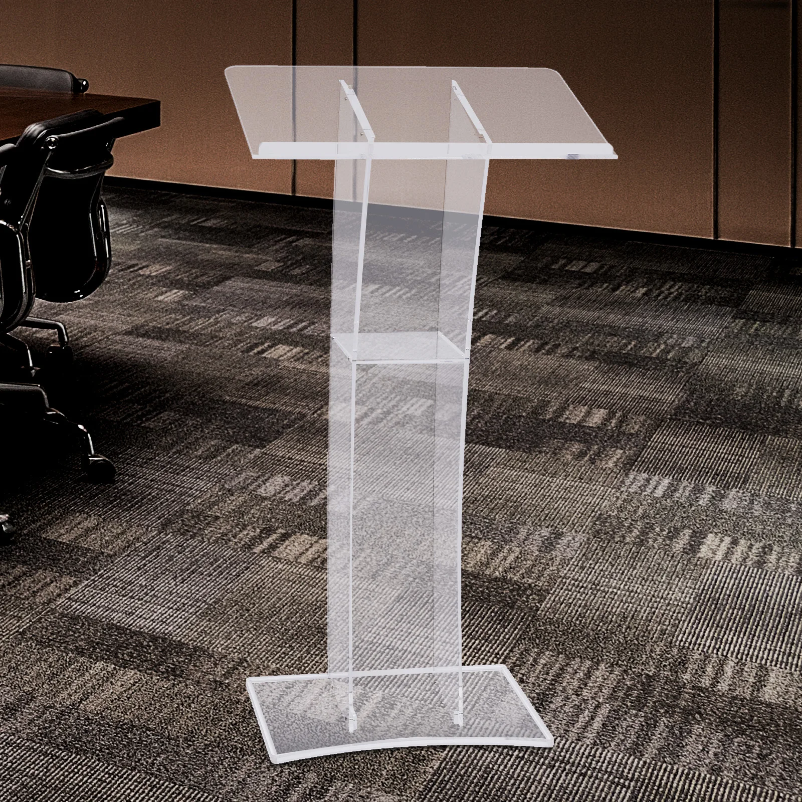 Speech Church Podium Acrylic Lectern Pulpit Event Wedding Transparent Plexiglass Stand Desk Podium Church Conference