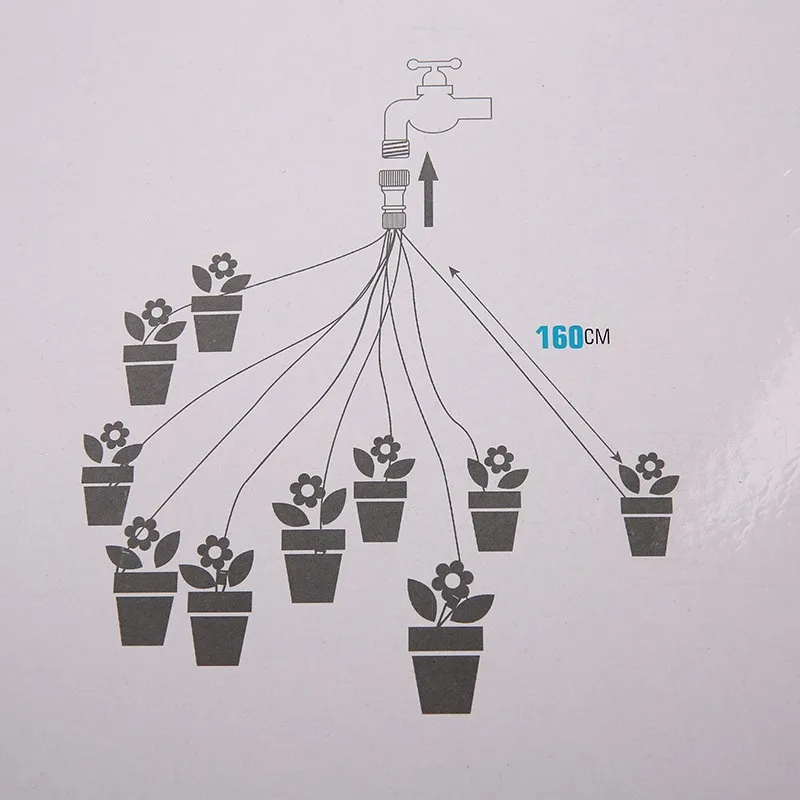 4-Punkt- und 6-Punkt-Bewässerungsset mit 10 Tropfern für Gartenbewässerung, Lazy Flower Watering, Haushalts-Sickerbewässerung und Tropfbewässerungssystem – Detail 4