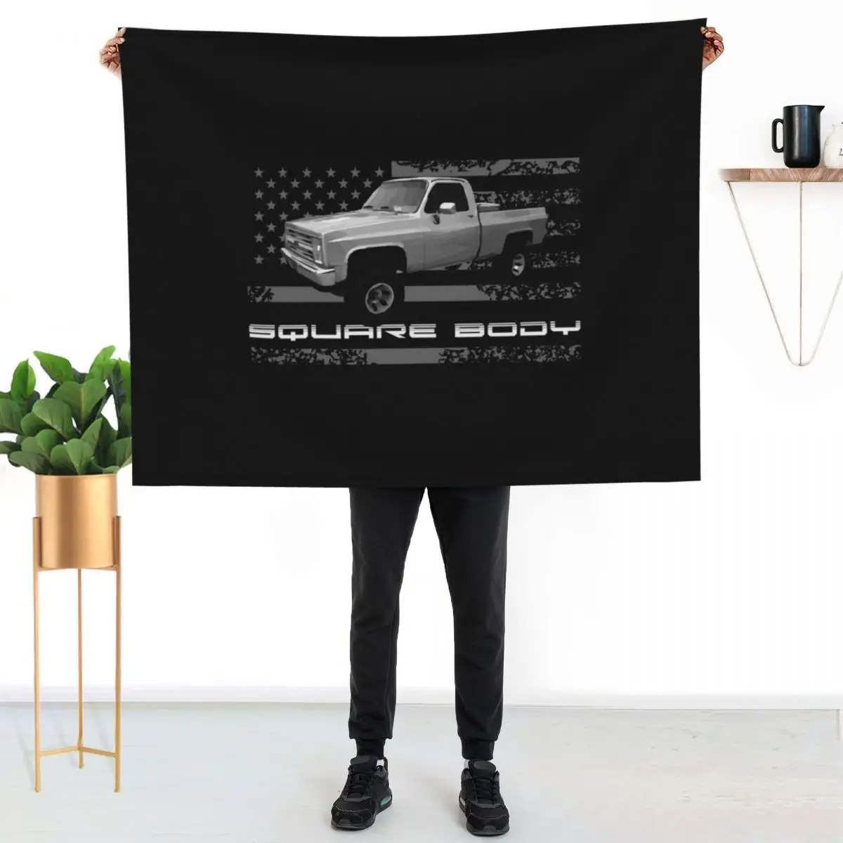 1985 K10 Square Body Pickup Truck Throw Blanket Luxury Brand Plaid Sofa Quilt Decorative Sofas bed plaid for babies Blankets