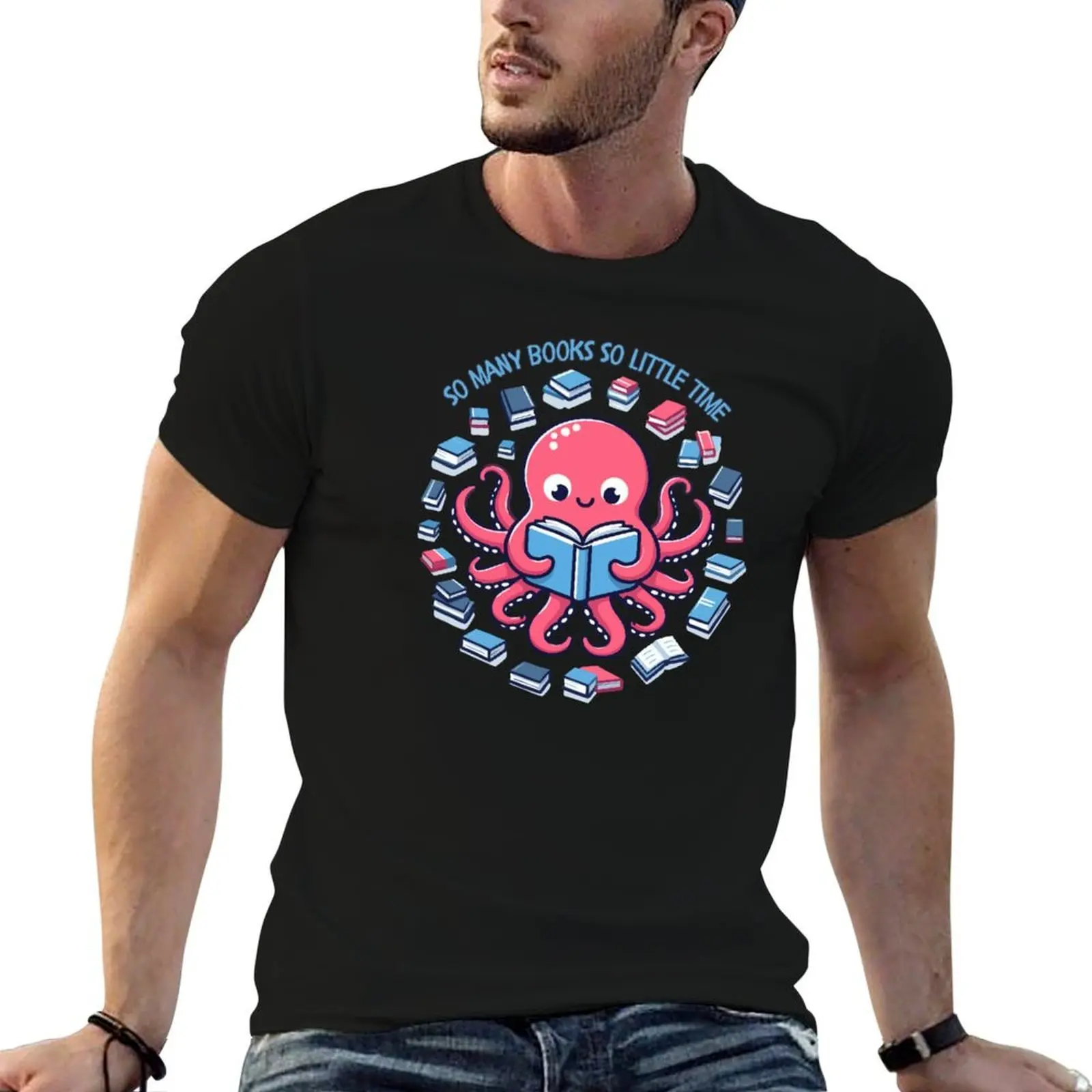 

Bibliophile Octopus T-Shirt essential t shirt t shirts cotton 100% T-Shirt