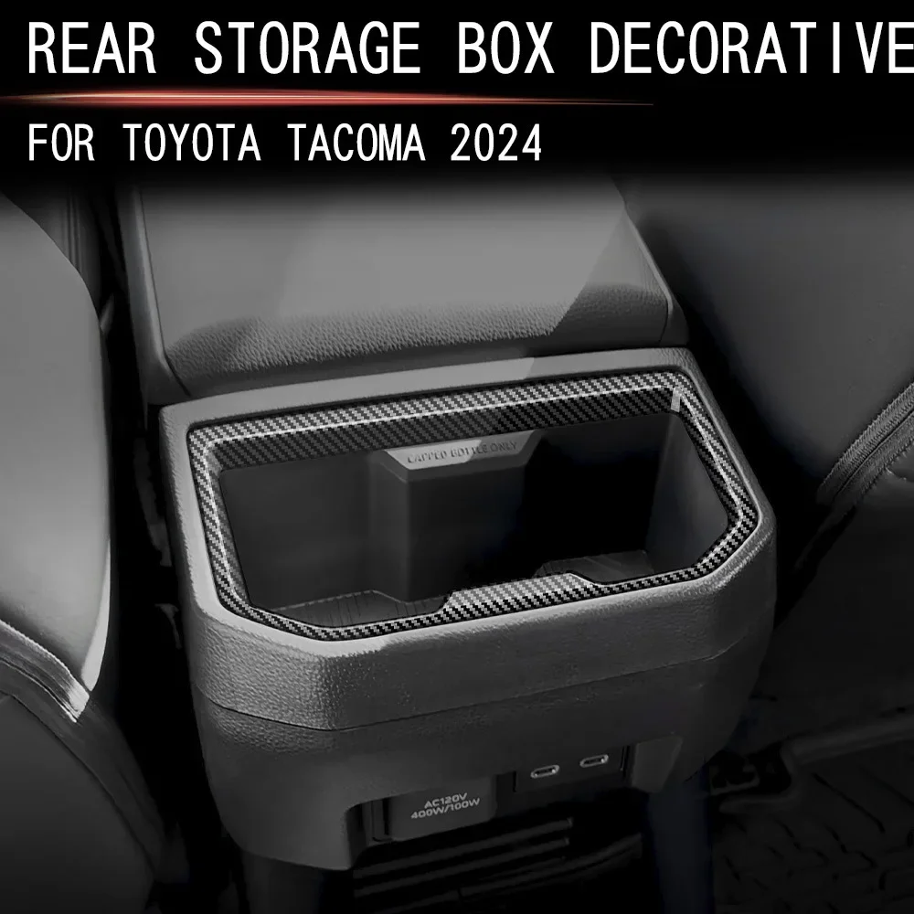 

Для Toyota Tacoma 2024 2025 ABS держатель стакана для воды на заднее сиденье, декоративная панель, Обложка, отделка автомобиля, Обложка рамы