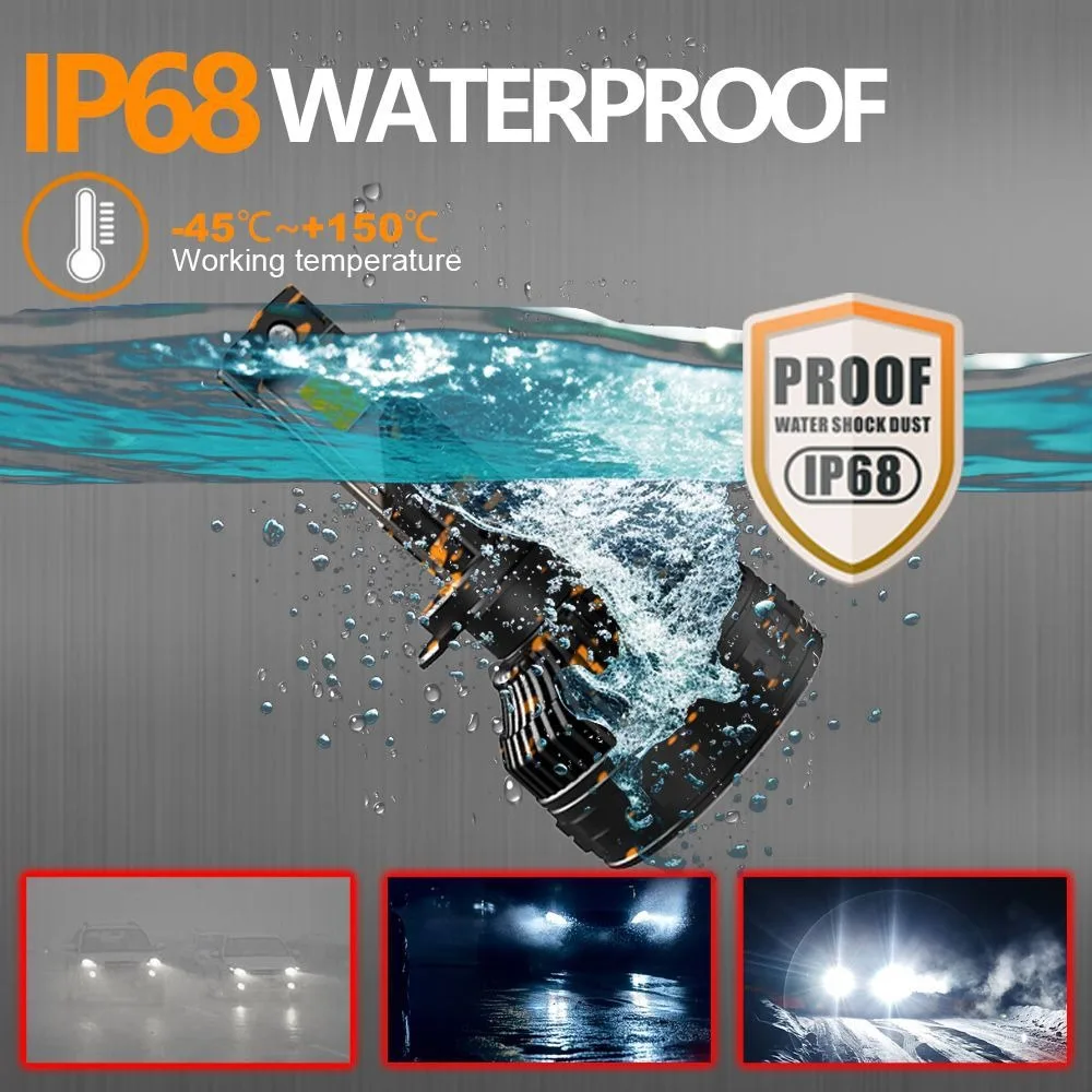 2PCS T8 H7 LED H8 H11 HB4 9006 HB3 9005 H4 Led Car Headlight 4575 CSP Chips Fog Light Bulb 6000K Canbus Auto Led Headlight Lamp view 6
