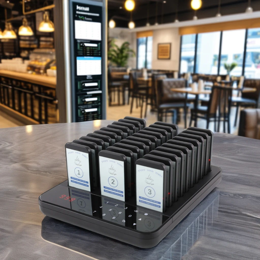 Wireless Calling Paging System 30 Beepers Buzzers ร้านอาหาร Pager System สําหรับรถบรรทุกอาหารโบสถ์ Coffee House Cafe Food Court