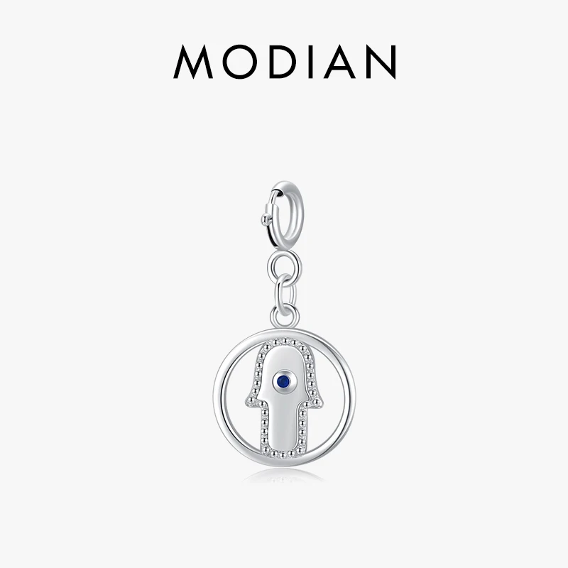 

Modian 925 Sterling Silver Vintage Hand of Fatima Pendant Fit DIY Making Bracelet Necklace Charms Fine Jewelry Gift For Women