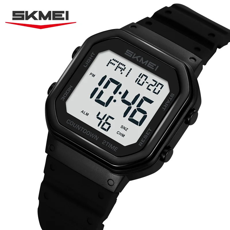 SKMEI 2439 حركة رقمية عادية موضة العد التنازلي التقويم ساعة رياضية للنساء مقاوم للماء السيدات الساعات فستان ملحق ساعة #1