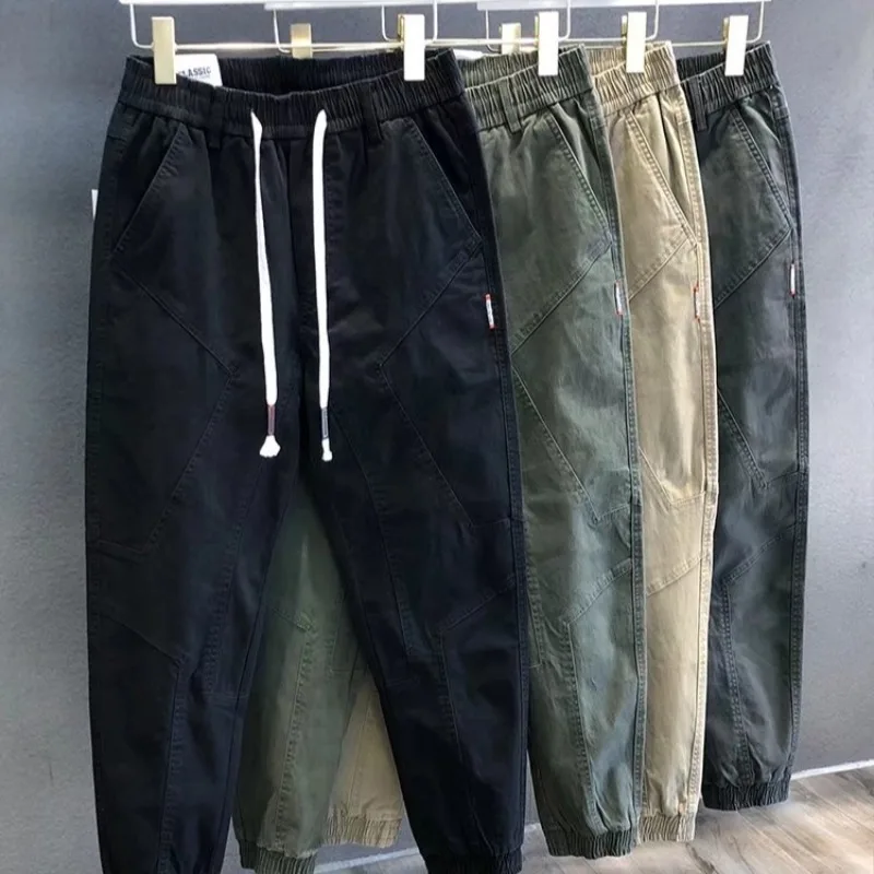 الرجال ملابس العمل السراويل القطنية فضفاضة تناسب ربيع الخريف لحام مكافحة تحرق ارتداء مقاومة بناطيل كاجوال حماية العمل #2