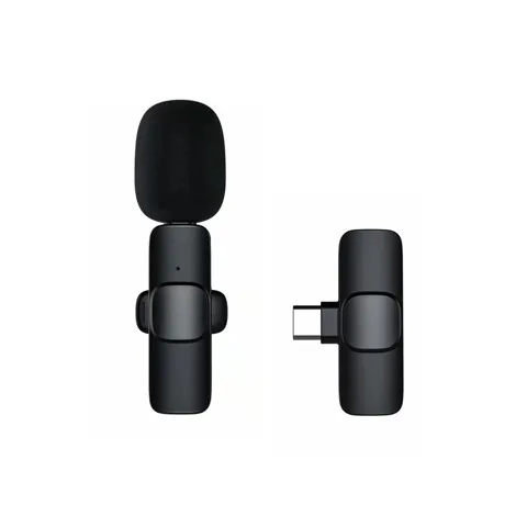 One-to-Two Mini Microphone, Recording Noise Reduction, Wireless Lavalier Mic for Sound Recording and Karaoke