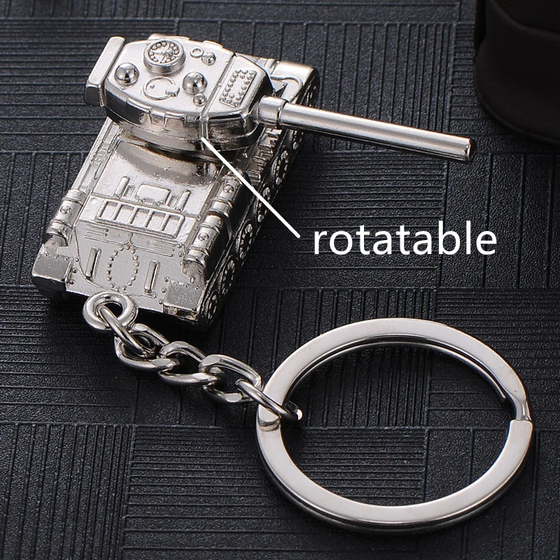 New Creative Men\'s Cool Tank Key Chain Creative Pendant Fashion Tank War Model Key ring Motorbike Airplane Minimodel Gift