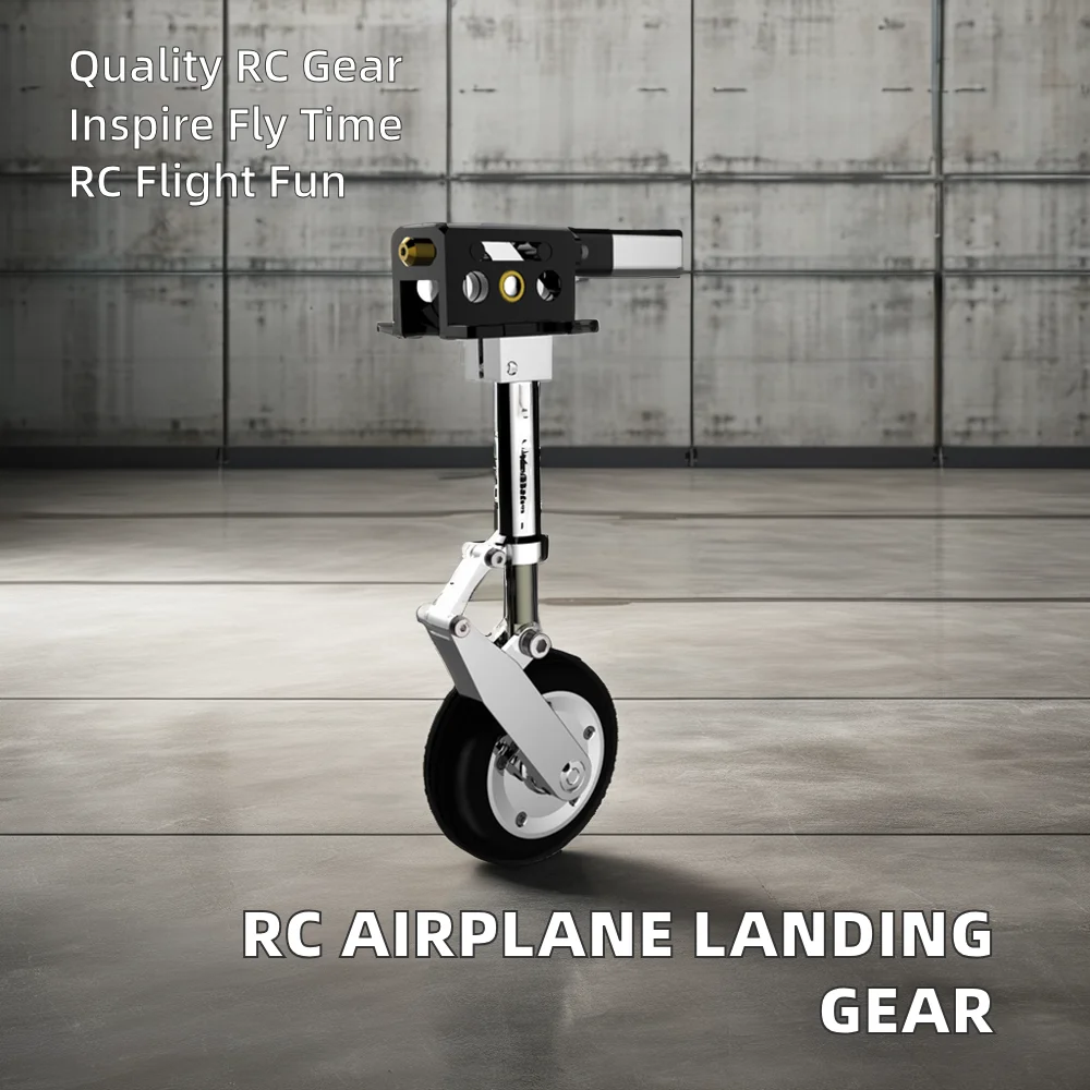ชุดล้อลงจอดสำหรับเครื่องบินบังคับวิทยุ น้ำหนัก 4-6 กก. ขนาด 40-60E แบบยูนิเซ็กซ์ พร้อมระบบป้องกันการสั่นสะเทือน ล้อหลักและล้อหน้าทำจากอะลูมิเนียม ไม่มีเซอร์โว สำหรับหุ่นยนต์