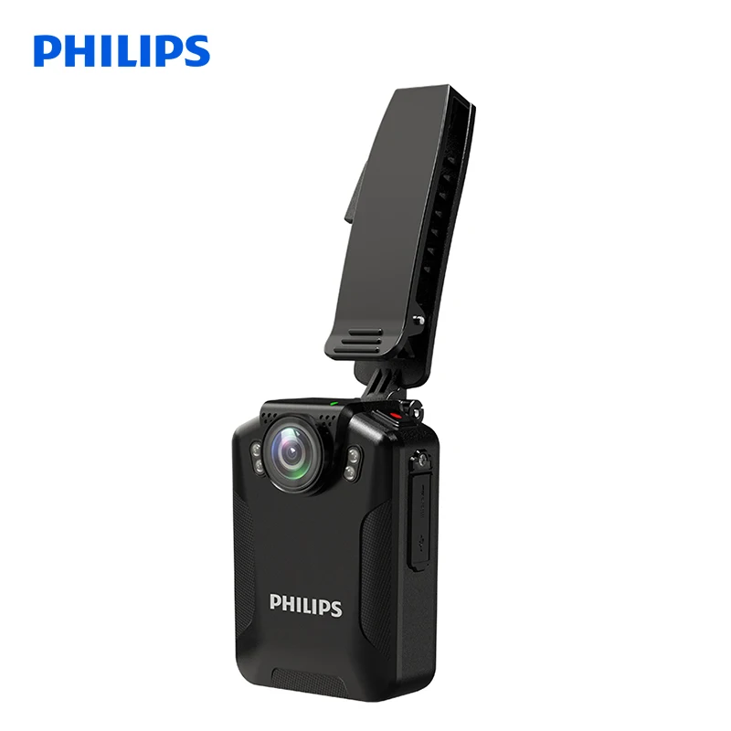 Philips VTR8101 Original 128GB Police Body Worn Mini Camera HD 1296P DVR Video Recorder Security Cam