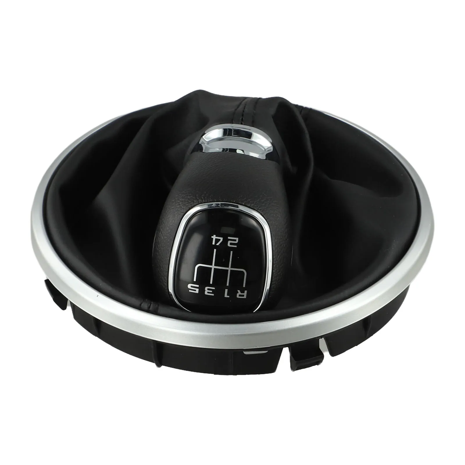 

Car Interior Accessory 5-Speed Gear Shift Knob Car Maintenance Easy Installation Design Leather Material As Shown In The Figure