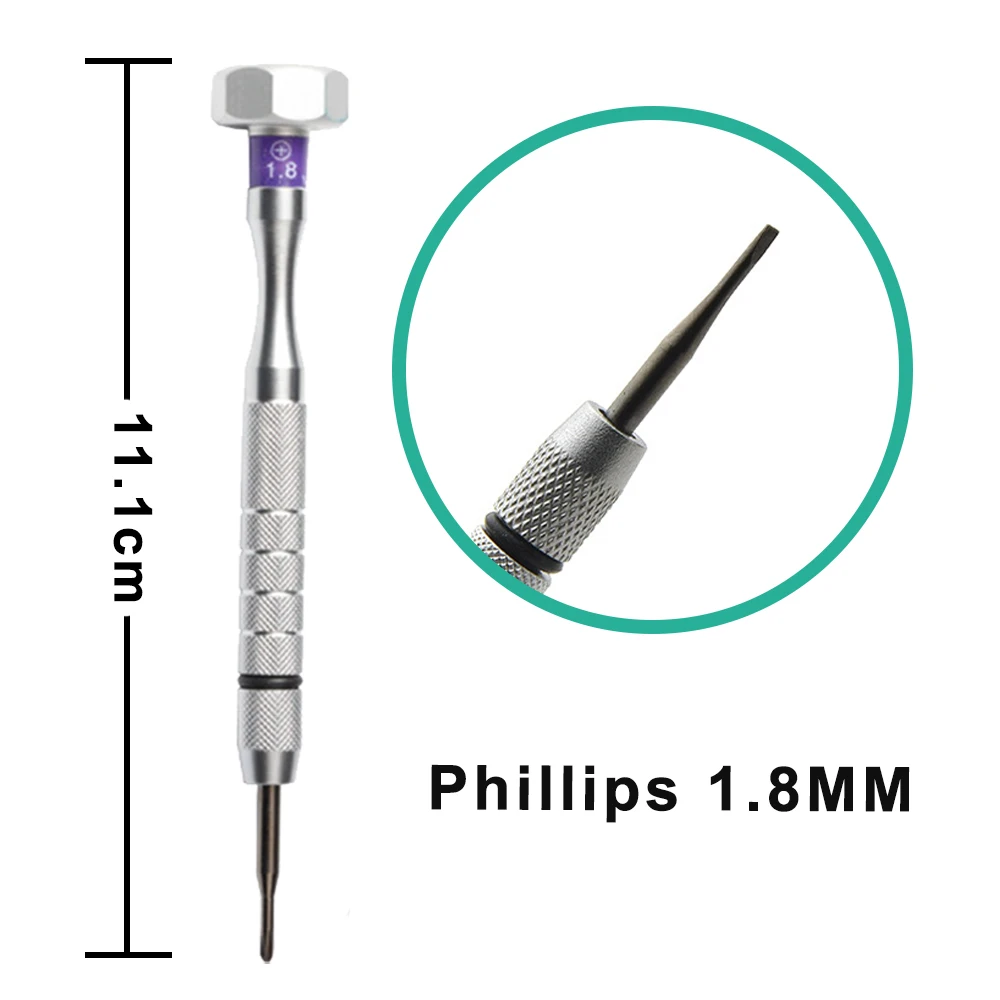 1-teiliges Edelstahl-Schraubendreher-Set mit austauschbaren Klingen, Präzisions-Reparaturwerkzeug für Brillen und Uhren QS031 – Detail 9