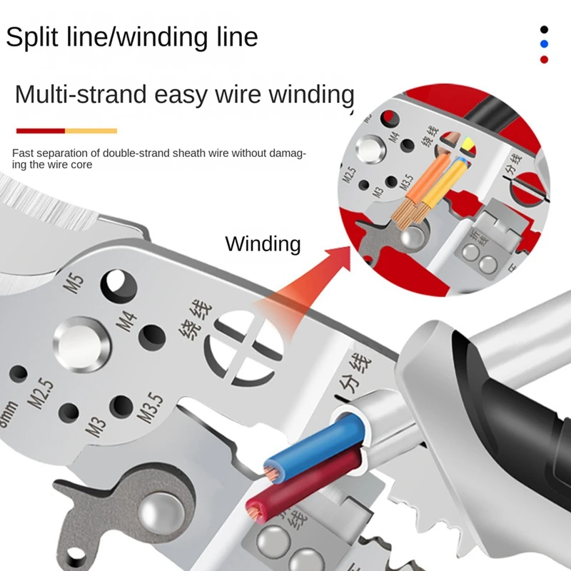 Wire Stripper Tool Electricians Wire Cutter For Wire Cutting Winding Pulling Easy Install