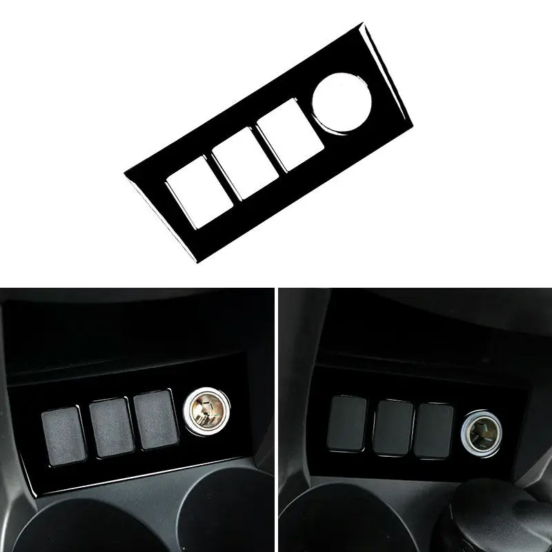 For Toyota Rav4 RAV 4 2006 2007 2008 2009 2010 2011 2012 Car Cigarette Lighter Panel Switch Button Cover Carbon Fiber Sticker