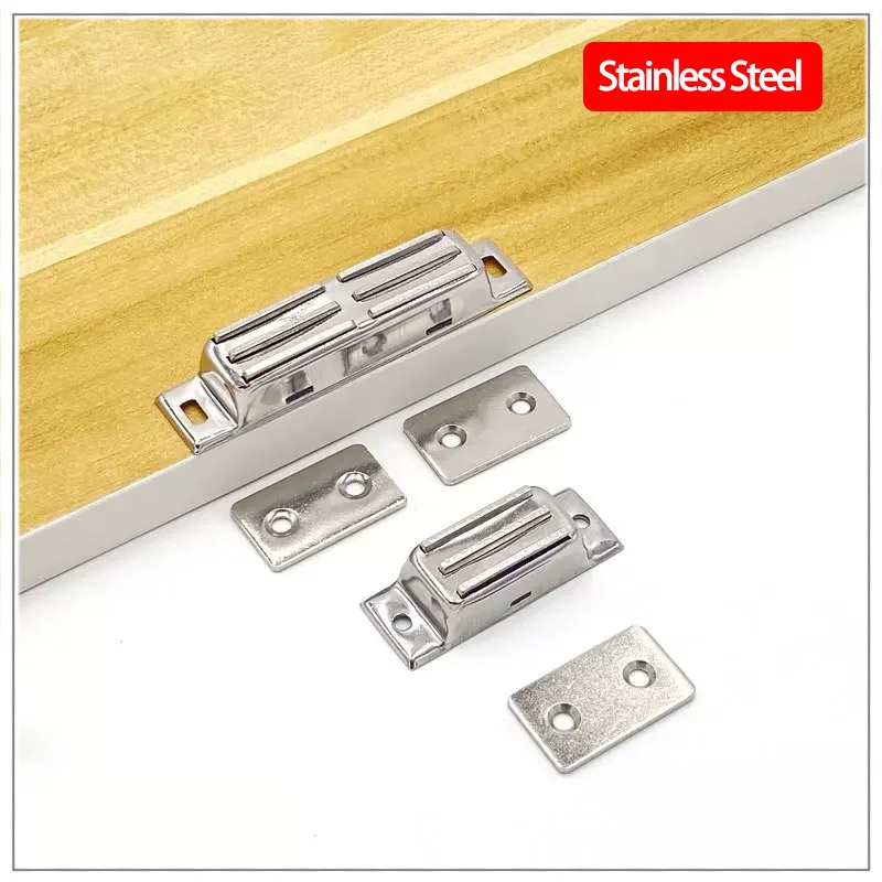 3pcs Stainless Steel Magnetic Lock Set for Electrical Control Cabinet Strong Side Suction Door Lock for Automation Equipment