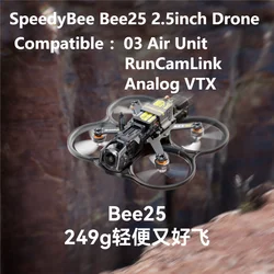 SpeedyBee Bee25 2,5 cala dla HD FPV kompatybilny z jednostką powietrzną 03/RunCamLink/analogog VTX bez kamery i bez VTX