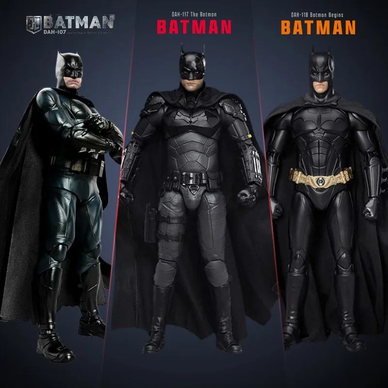 DC Batman 1/ 9 Scale Movable Action Figure DAH107 DAH117 / 118 / 116 Ben Affleck Pattinson Keaton Real Fabric Cape Model Toy view 3