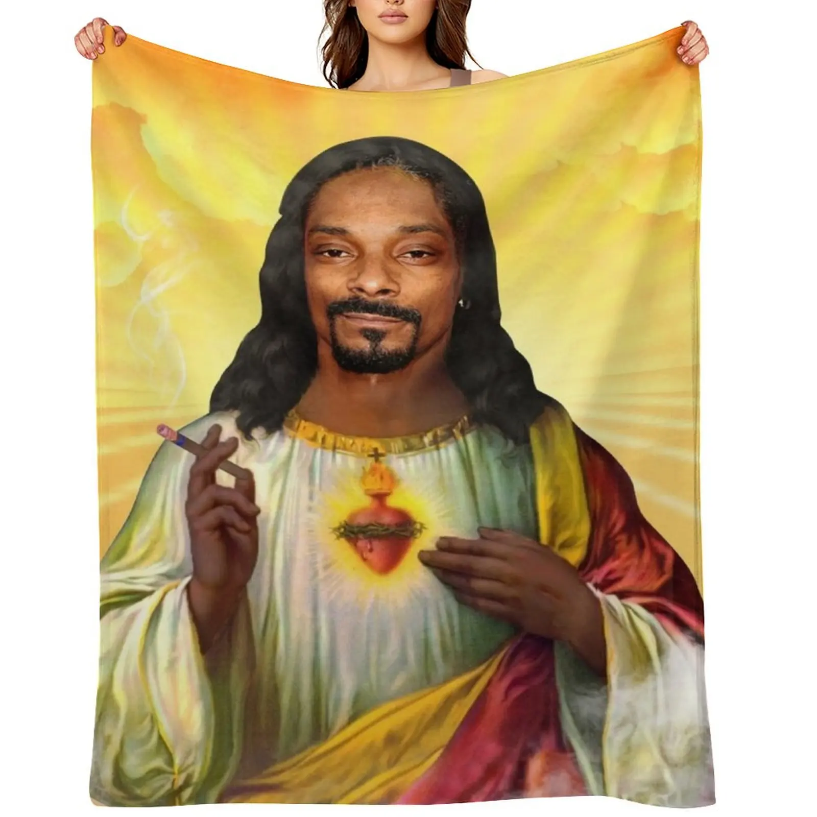 

Saint -Jesus snoop dog Throw Blanket Sofa Weighted Vintage Thins Blankets