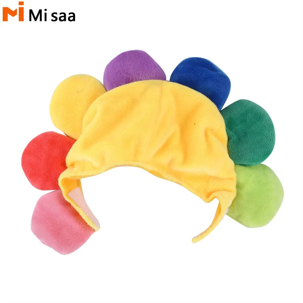 Pets Skin Friendly And Delicate Bright Color Sunflower Shape Clothing Accessories Teddy Outfits Vivid Colors Opp Bag