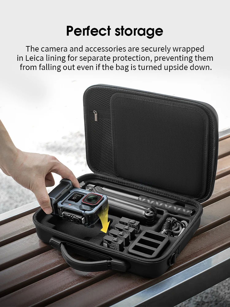 Tragetasche für Insta360 ACE Pro/Ace Pro 2 Xplorer Grip Kit Zubehör Aufbewahrungs-Reisetasche für Insta 360 114cm Selfie-Stick – Detail 7