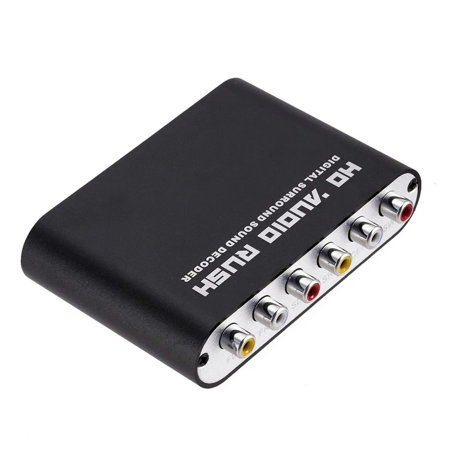 PzzPss AC3 Audio Digital to Analog 5.1 Channel Stereo DAC Converter Optical SPDIF Coaxial AUX 3.5mm to 6 RCA Decoder Amplifier