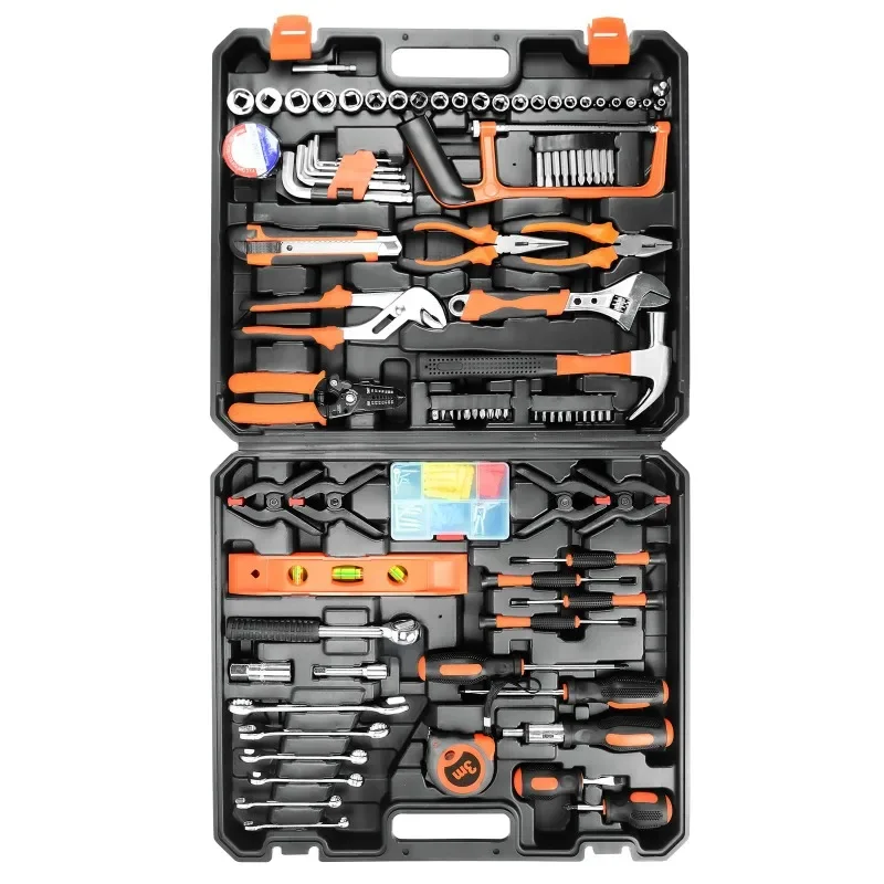 157 PCS Tool Set General Household Hand Tool Kit Home Auto Repair Box Case for Garden Office House Repair with Storage Case