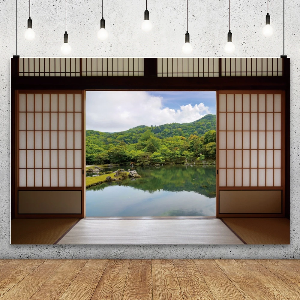 和風インテリア背景窓桜写真ブーススタジオ撮影用禅テーマ背景写 - Photography Zen のレビューと価格