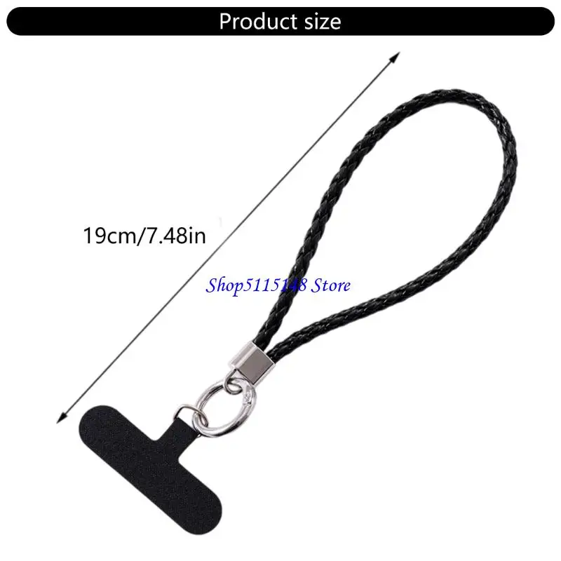 F3MA Leather Leather Hand Wrist Strap Phone Lanyard Universal Lanyard مع علامات تبويب الحبل