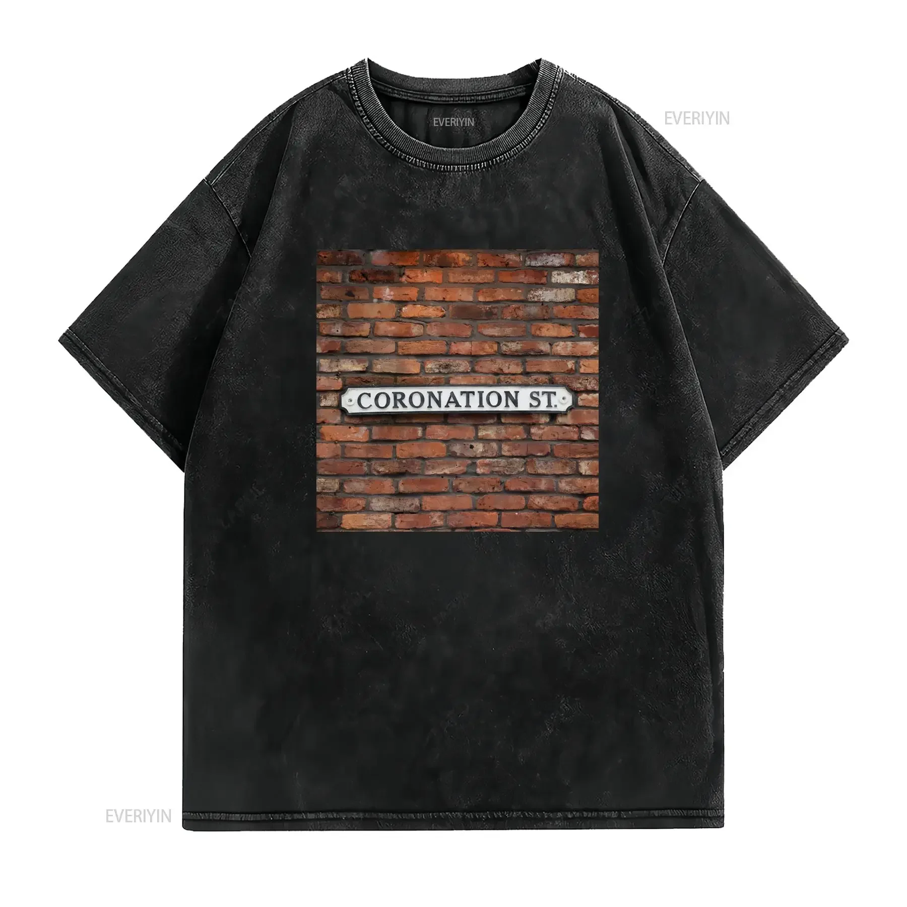 Coronation Street TV Show Iconic Logo Characters Print T Shirt Blanket Casual Round Neck All Season Comfortable British