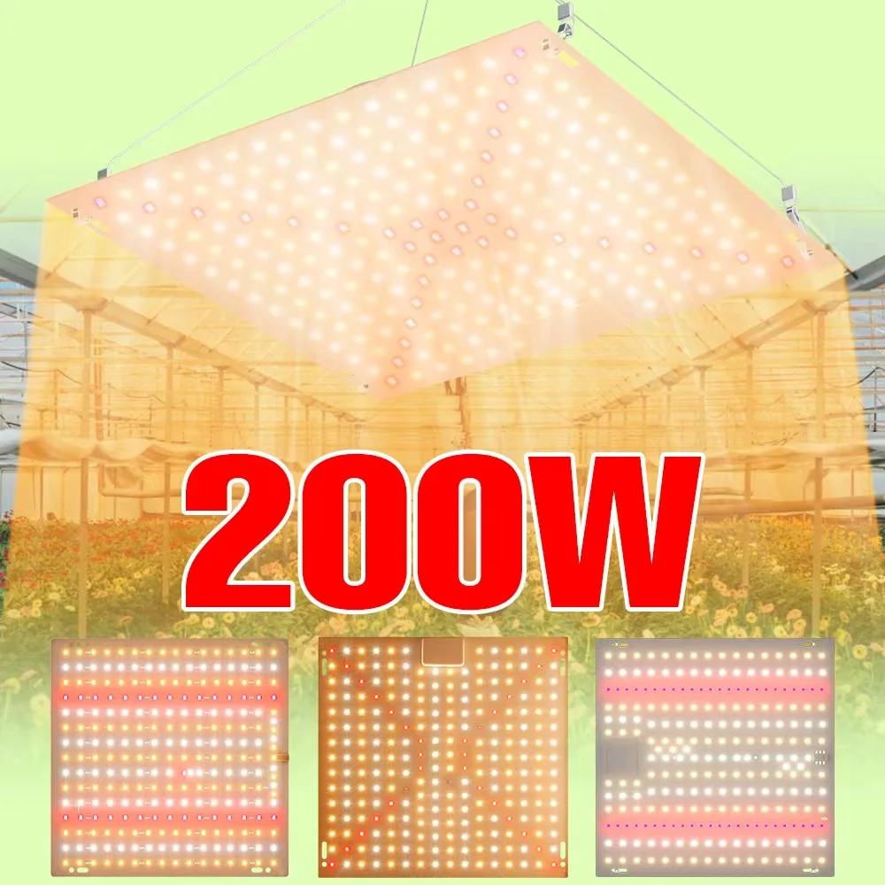 

200W LED Plant Cultivation Lamp Quantum Board Full Spectrum Grow Lights Indoor Potted Flowers Vegetable Growth Box Fill Lighting