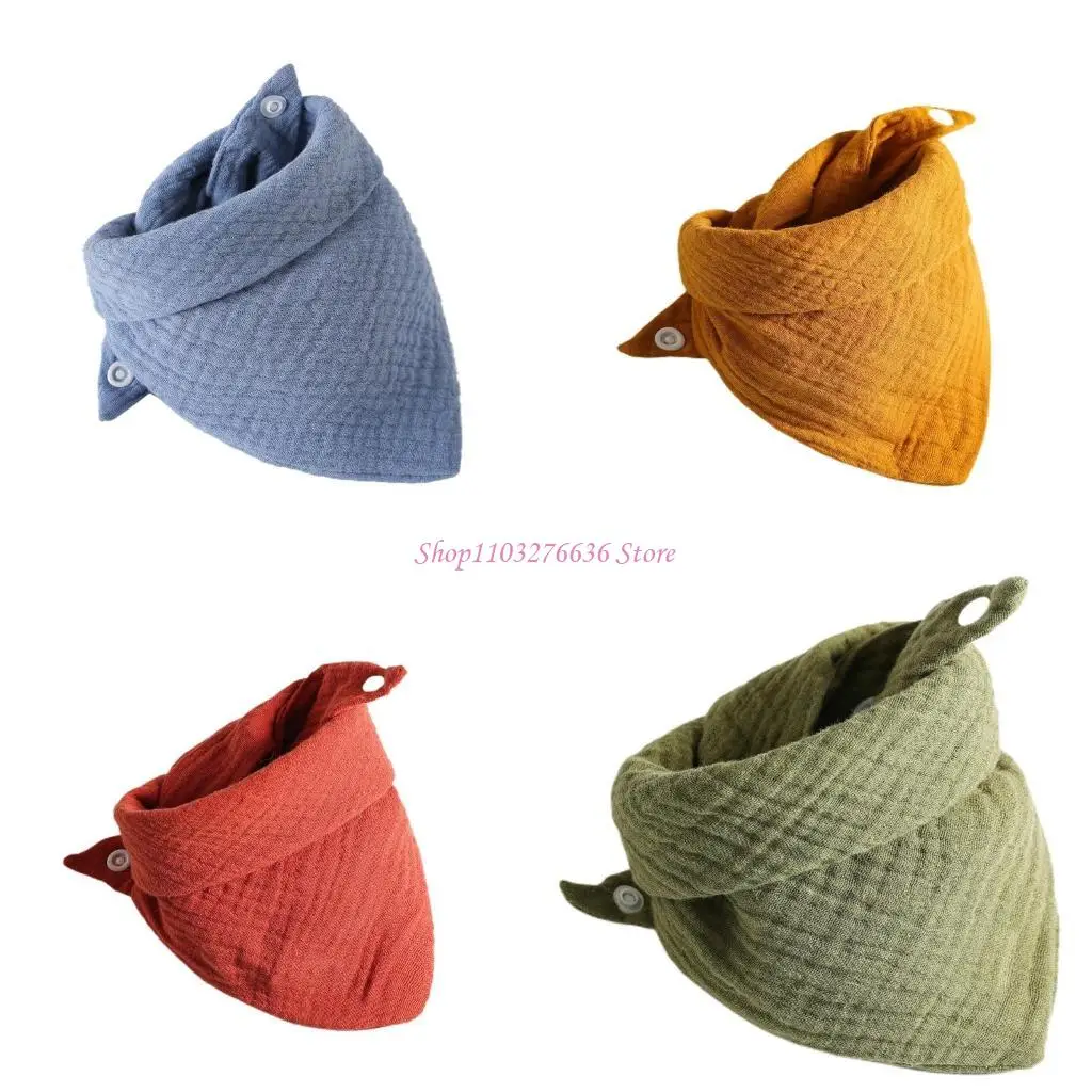 

R6FD Baby Bib for Triangle Saliva Towel Absorption Bandana Bibs Burp Cloths Soft and Absorbent 26 Colors Cotton