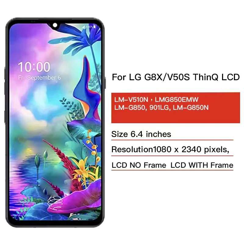 For LG G8X ThinQ LCD Display with Touch Screen