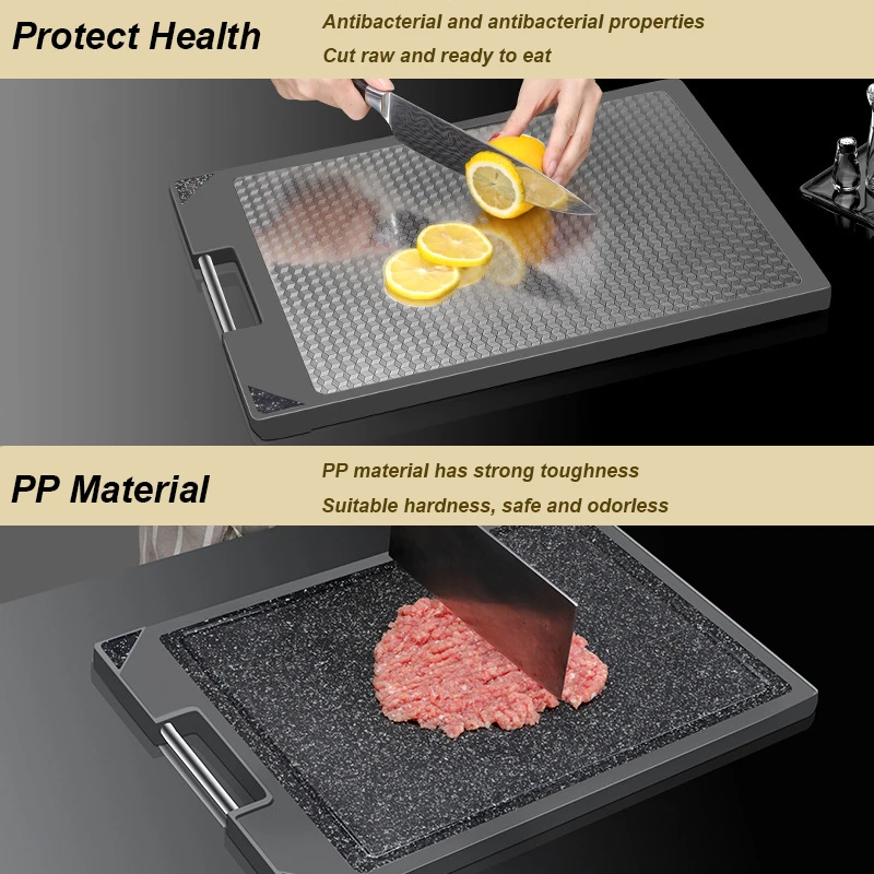 304 Stainless Steel Cutting Board Mildew-Proof Anti-Skid Double Sided Chopping Board Kitchen Accessories Vegetable Meat Cutting