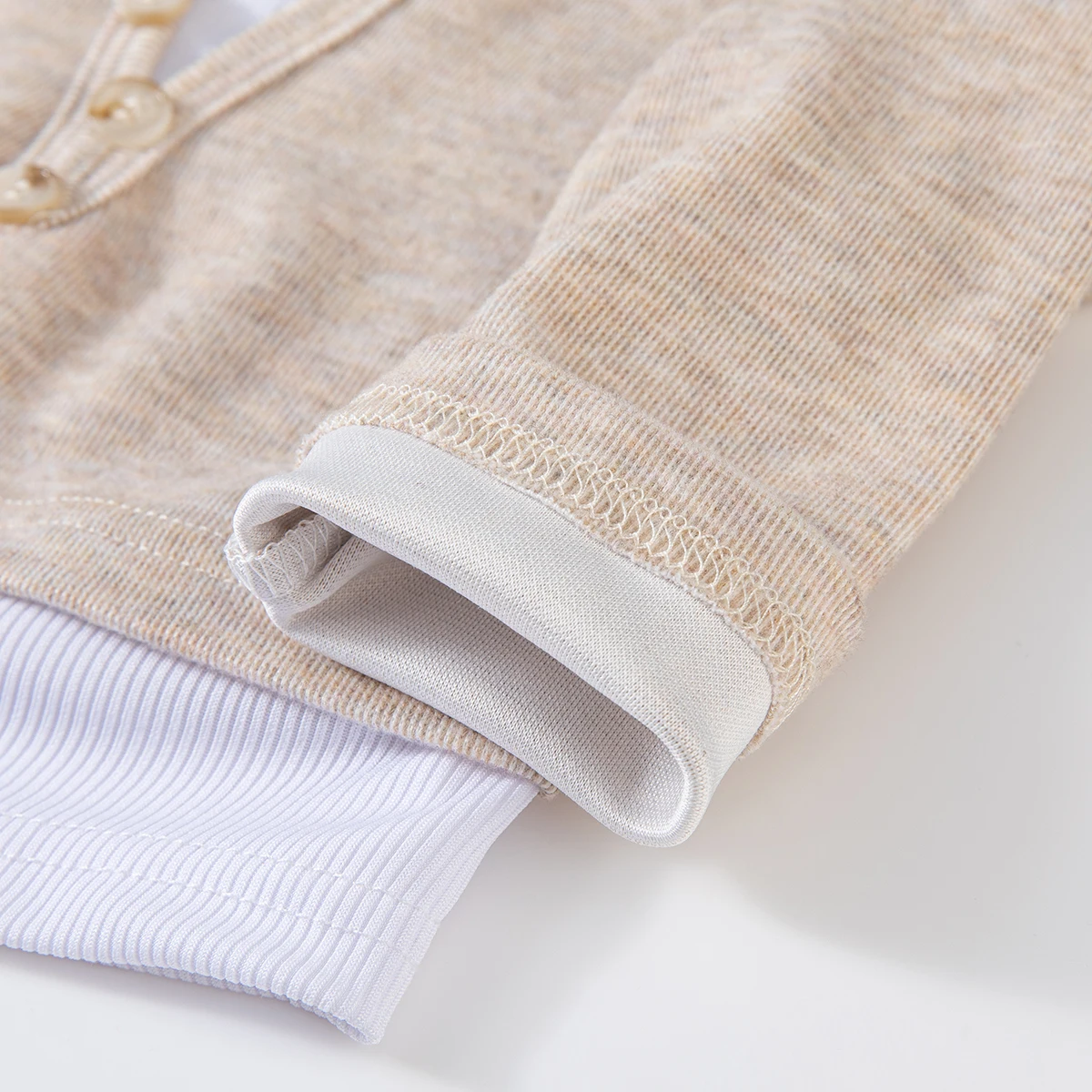 2-teiliges Set für Mädchen, einfarbig, langärmliges Oberteil und Hose für den Herbst, lässiges zweiteiliges Set, trendiges Outfit, modische Babybekleidung – Detail 6
