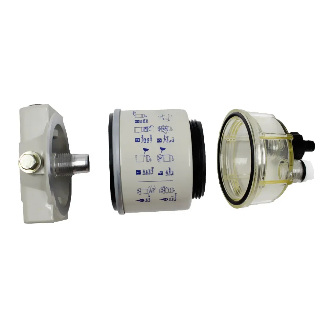 2 قطعة R12T R12S R12P مجموعة مرشح فاصل الوقود/الماء ث/عنصر مرشح إضافي لـ Racor 140R 120AT S3240 NPT ZG1/4-19