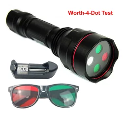 1 pz vale 4 Dot Test Kit WFDT verde rosso filtro occhiali funzione visiva strumento di Test per ambliopia Training DK01