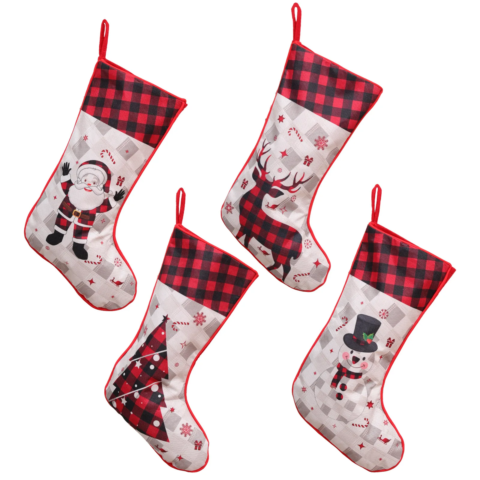 

Christmas Stocking Plaid Stripe Gift Bags 2022 New Year Candy Holder Christmas Adornos Navidad Christmas Decorations For Home