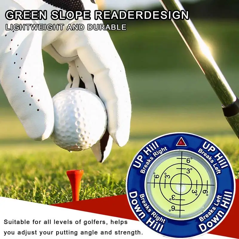 Golf Putt Green Reader Горизонтальный пузырь Тренировочный зеленый считыватель для гольфа Точное зеленое средство для чтения Портативный считыватель для гольфа на площадке для