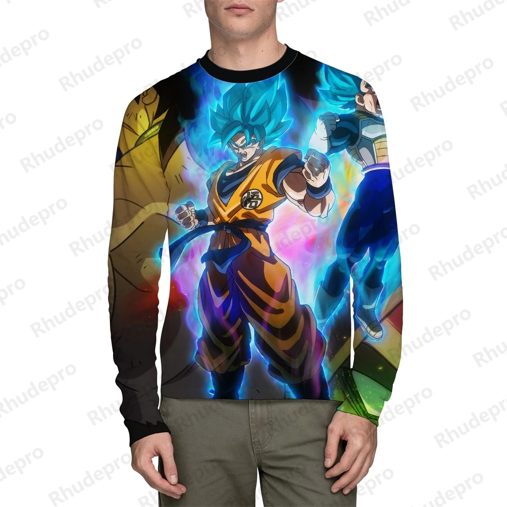 

Dragon Ball Long Sleeve T-Shirt Men Fashion Men's Goku Anime Streetwear Trend Super Saiya Vegeta Oversized Hip Hop Y2k Tshirts