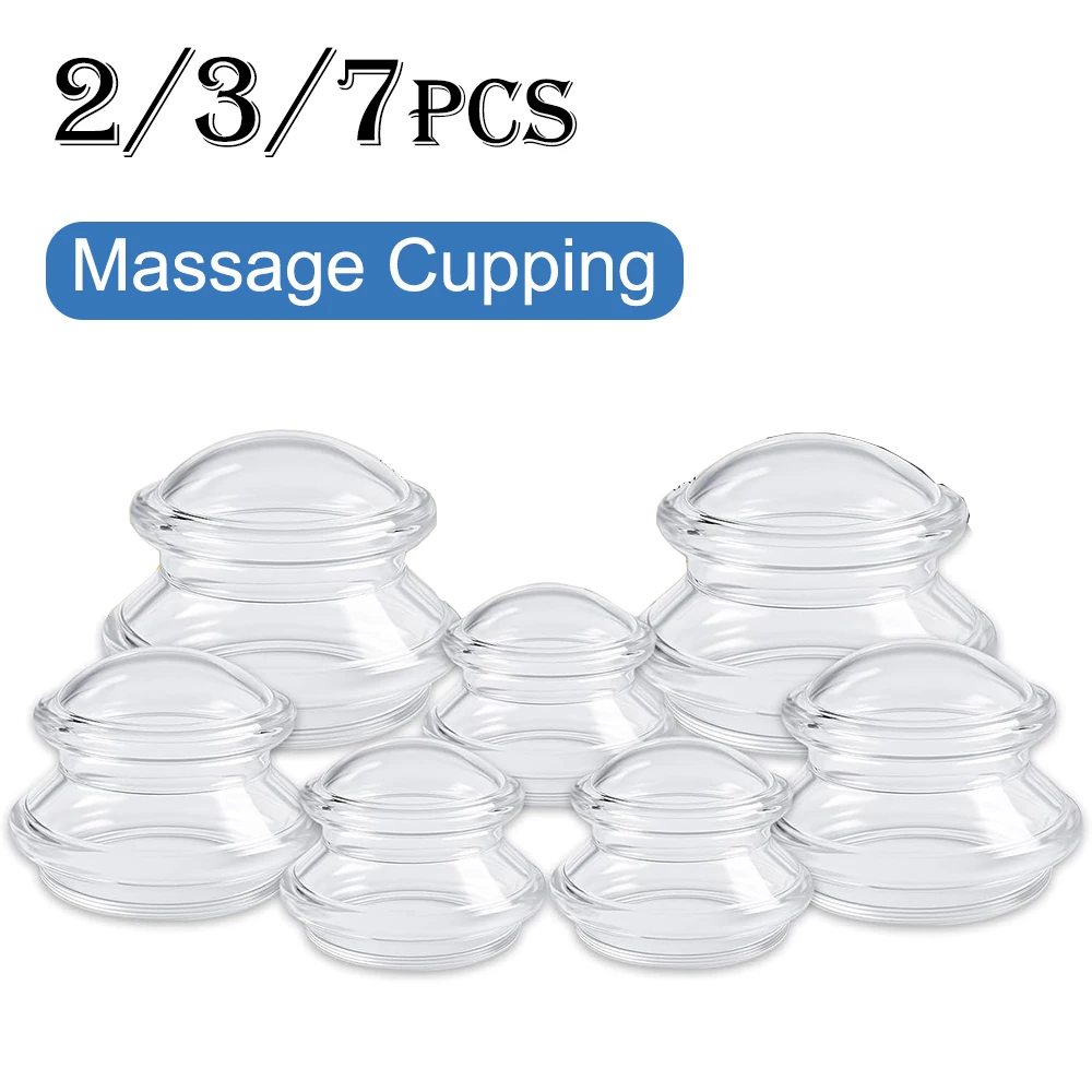 2/3/7-teiliges Silikon-Schröpfset in 3 Größen, Schröpfkit für Massagetherapie, Langlebige Schröpfgläser für Professionelle Anwendung und Heimgebrauch