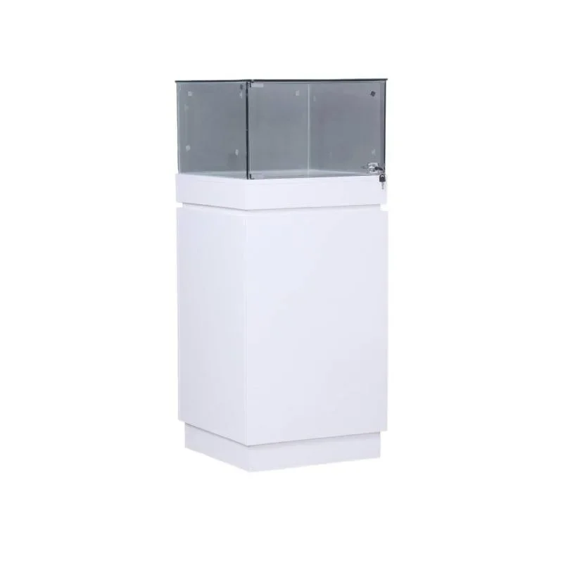 Glass Display Cabinet Antique Porcelain Stone Statue Cabinet Exhibition Cabinet