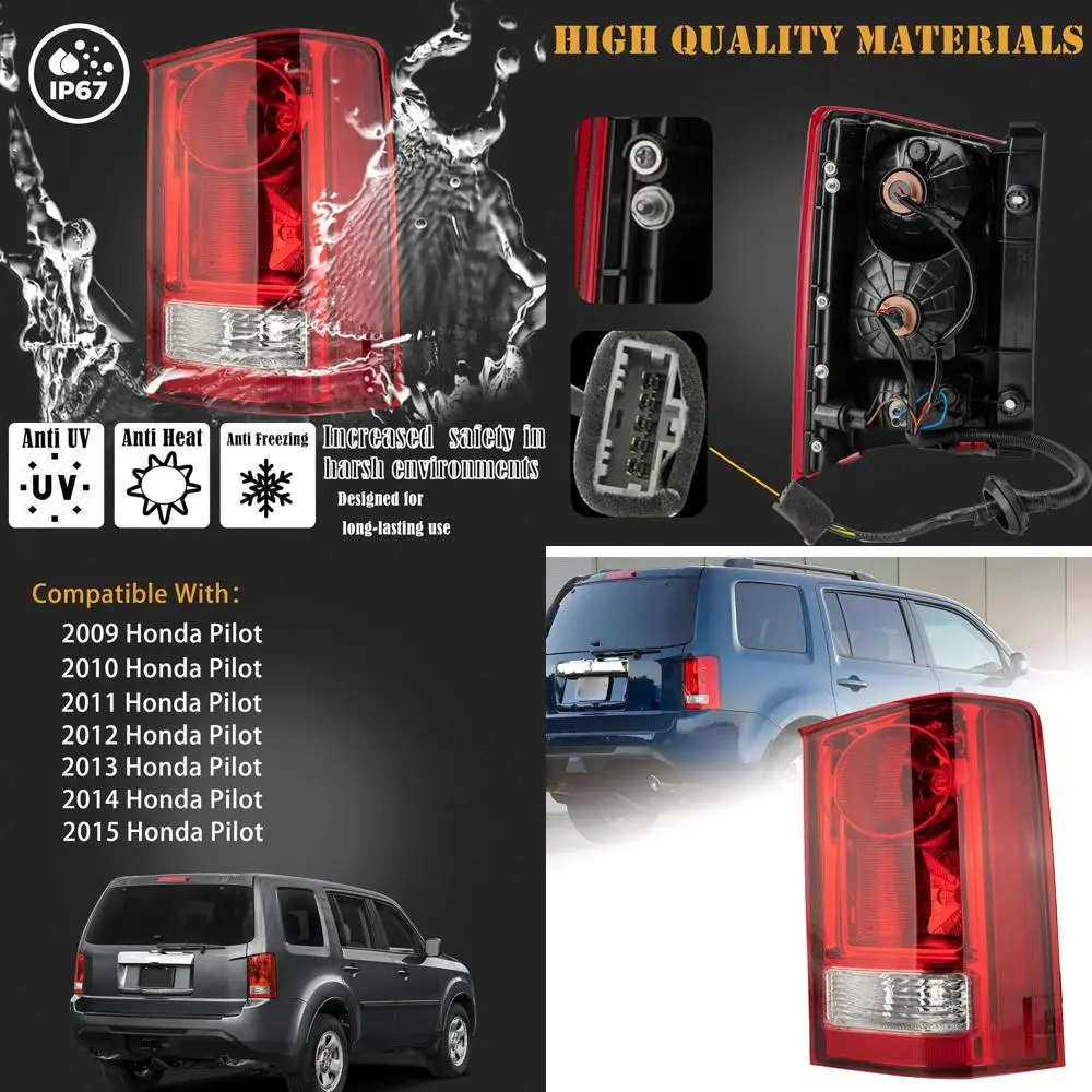 

2009-2015 Honda Pilot Right Side Rear Brake Lamp Assembly with Bulb and Wiring Harness