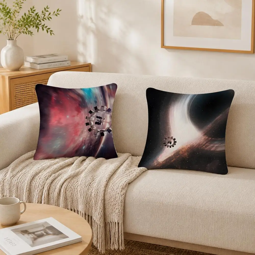 Classic Movie I-Interstellar Cushion Cover Plush Decorative Pillow Case With Hidden Zipper Cutecore Room Decor For Home