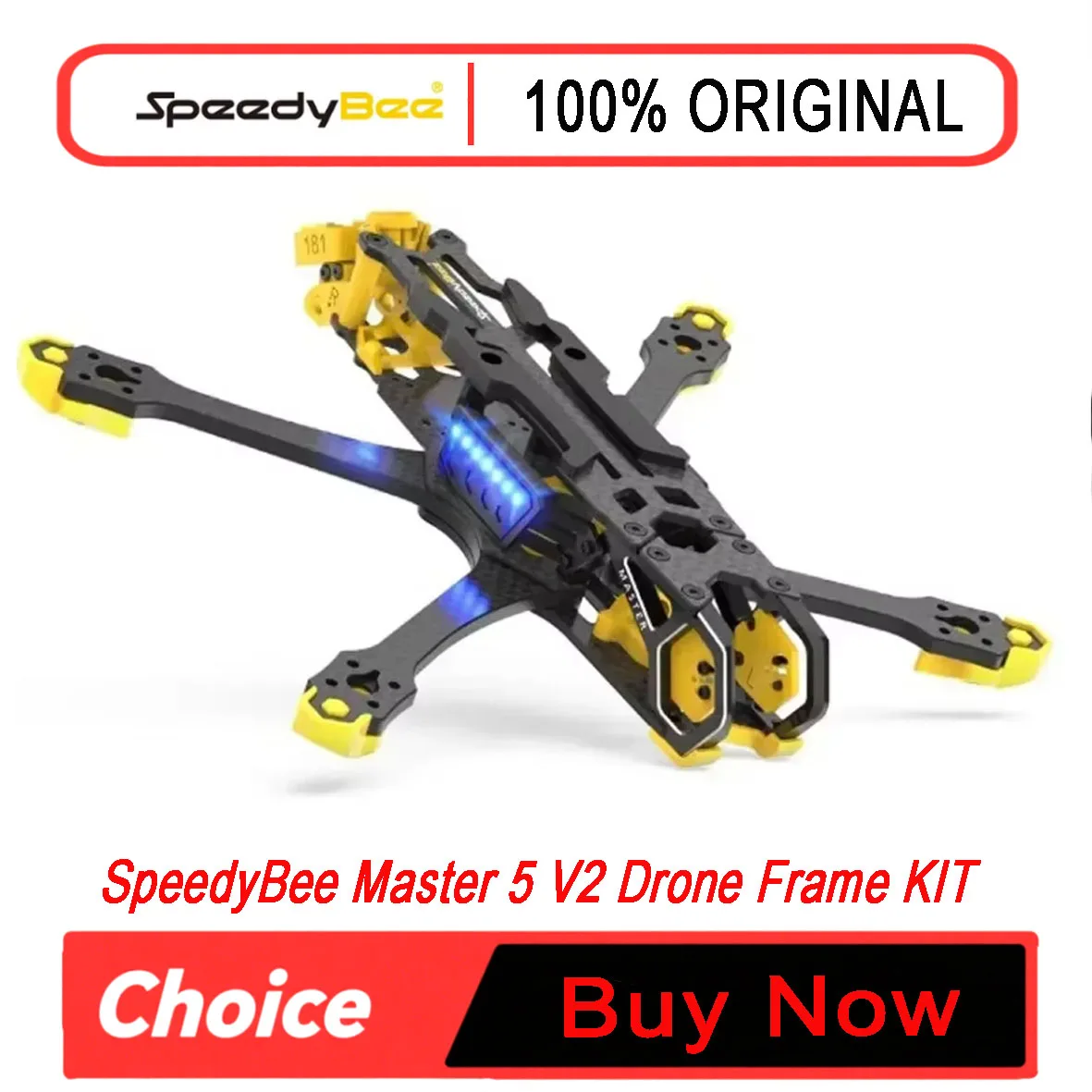 SpeedyBee Master 5 V2 5inch Carbon Fiber Frame Kit 130°FOV for DJI O3 Air Unit Analog Link FPV Racing Freestyle Drone