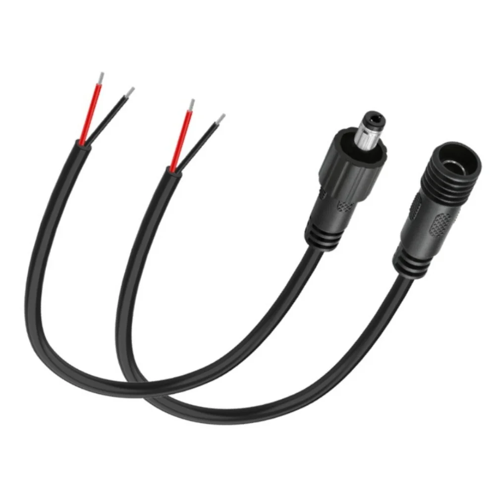 5 Pairs DC Power Converter Cables with 5.5mm x 2.1mm Female Input and 5.5mm x 2.5mm Male Output for Reliable Device Connectivity