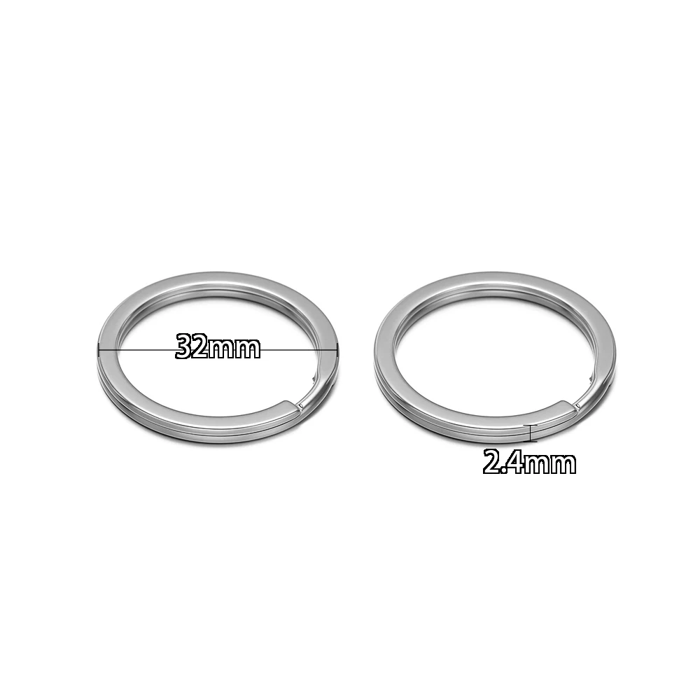 10pcs/lot 304 Stainless Steel Split Rings for Keychains