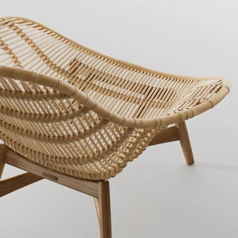 Rotan tafels en stoelen Driedelige combinatie Vrije tijd Binnenplaats Villa Terras Tuin Gastgezin Voorbeeldkamer